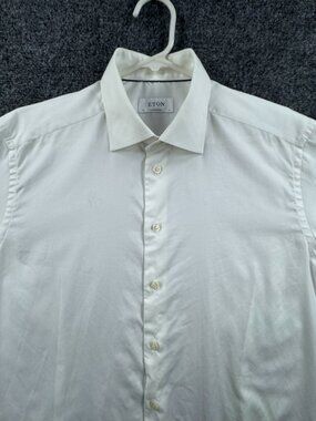 Eton Contemporary Cambridge All Cotton 17 Romania White Long Sleeve Mens Work